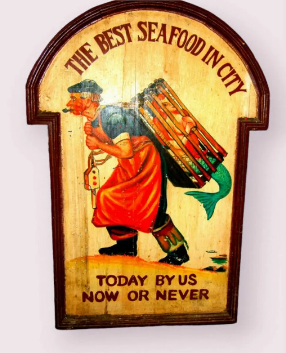 Large Vintage Wooden Sign - Image 4