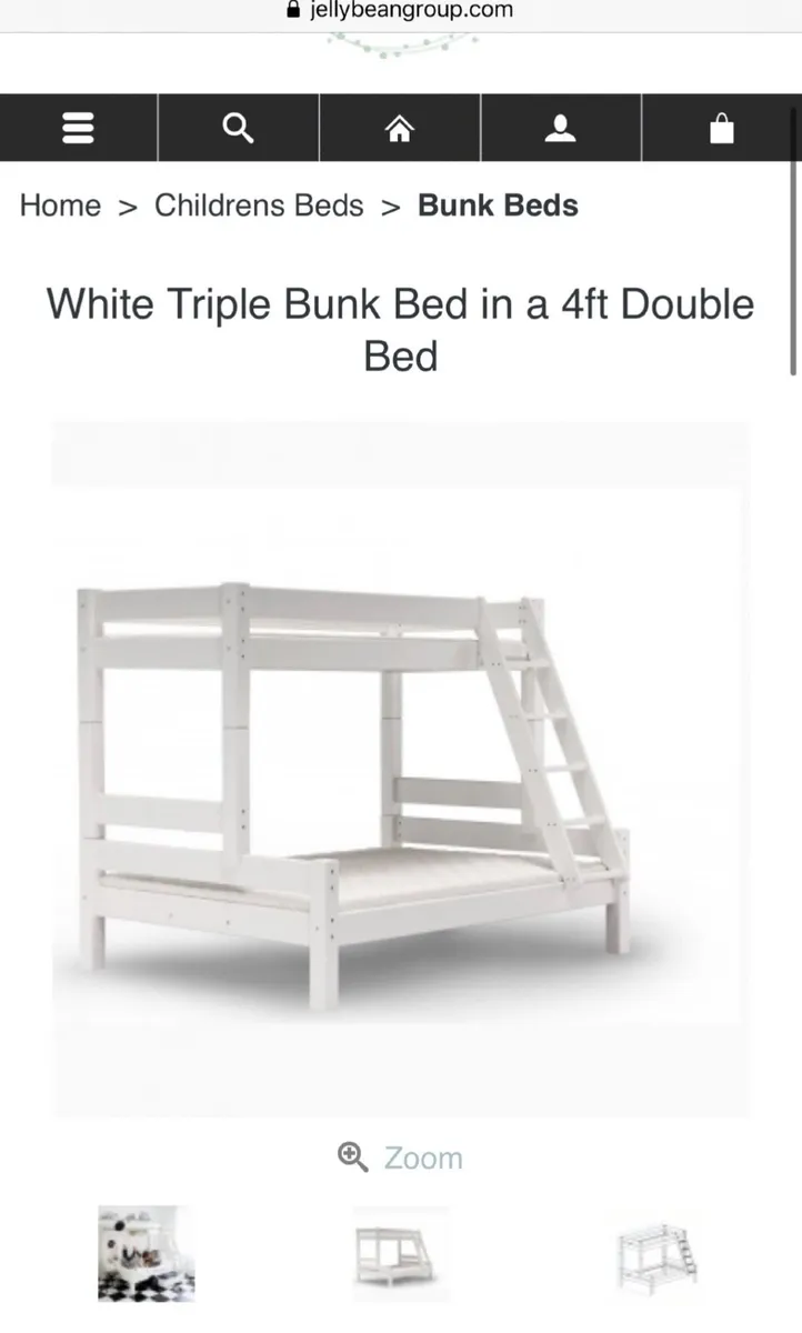 Kidz Beds Triple Bunk, Trundle & Mattresses - Image 4