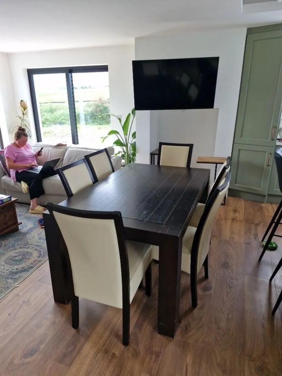 Oak Dining Table & Chairs - Image 2