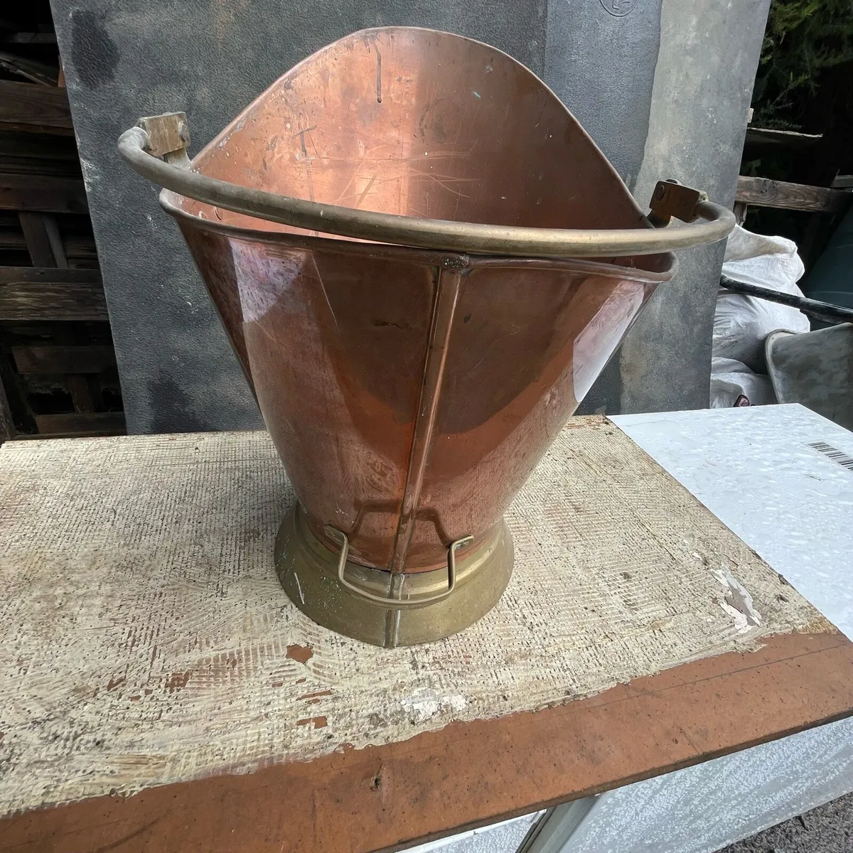 Brass and Copper Coal bucket - Image 1