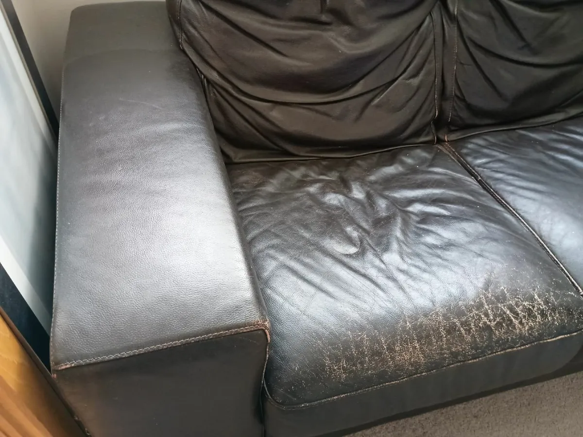 Leather couch for sale €50 ono - Image 3
