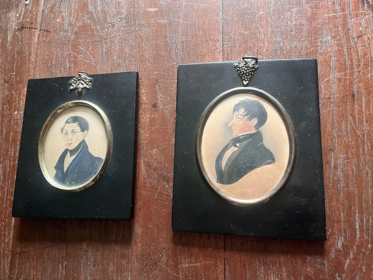 Pair of Victorian Miniature Portraits - Image 1