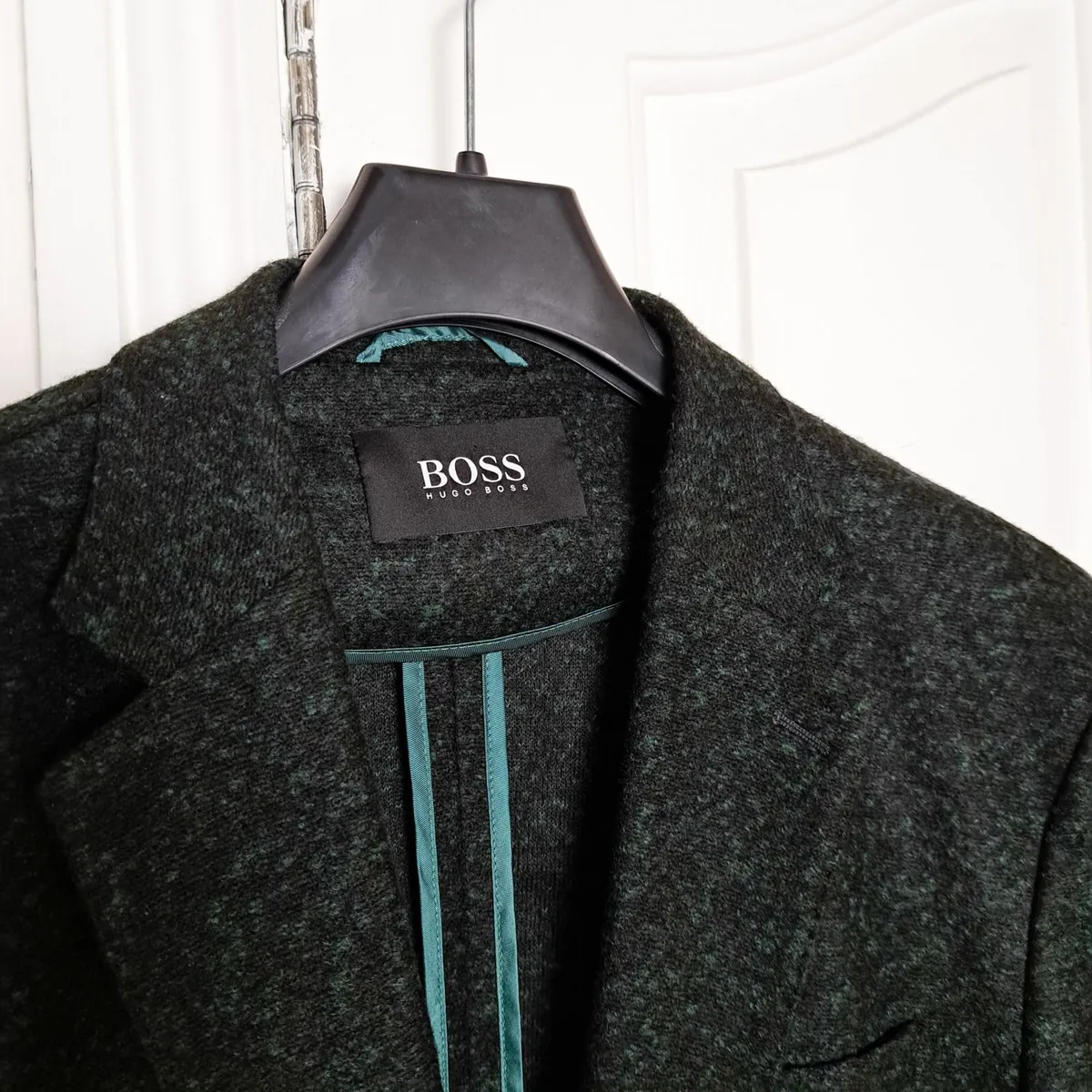 Hugo Boss Black Green Wool Blend Jacket Blazer 52 - Image 3