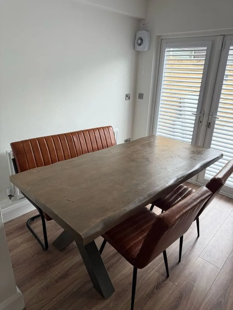 kitchen table bench & 2 chairs - Image 1