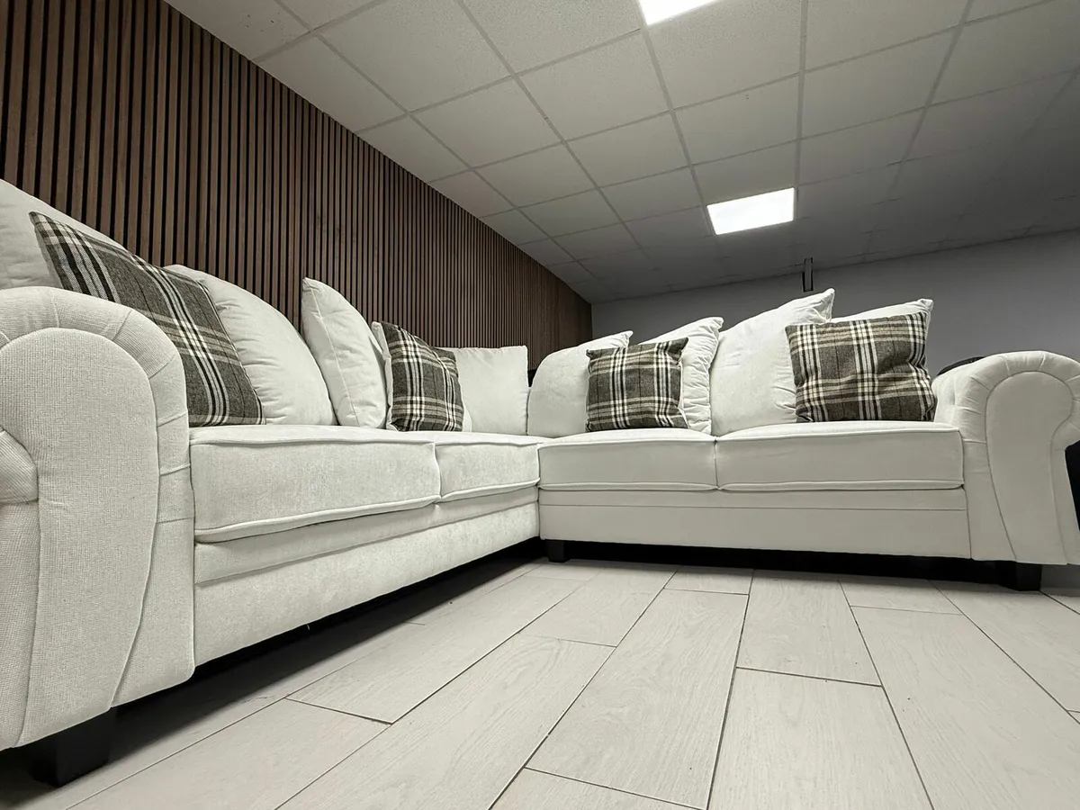 Verona Light Cream Scatter or Fullback Sofa - Image 4