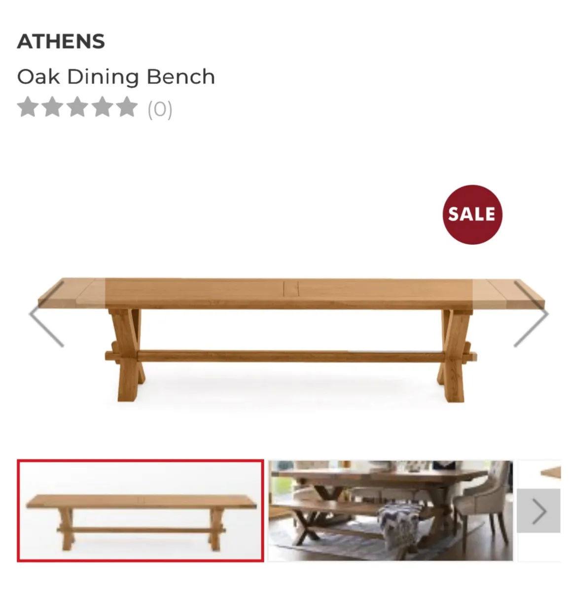 ‘Athens’ Dining Bench - Image 1