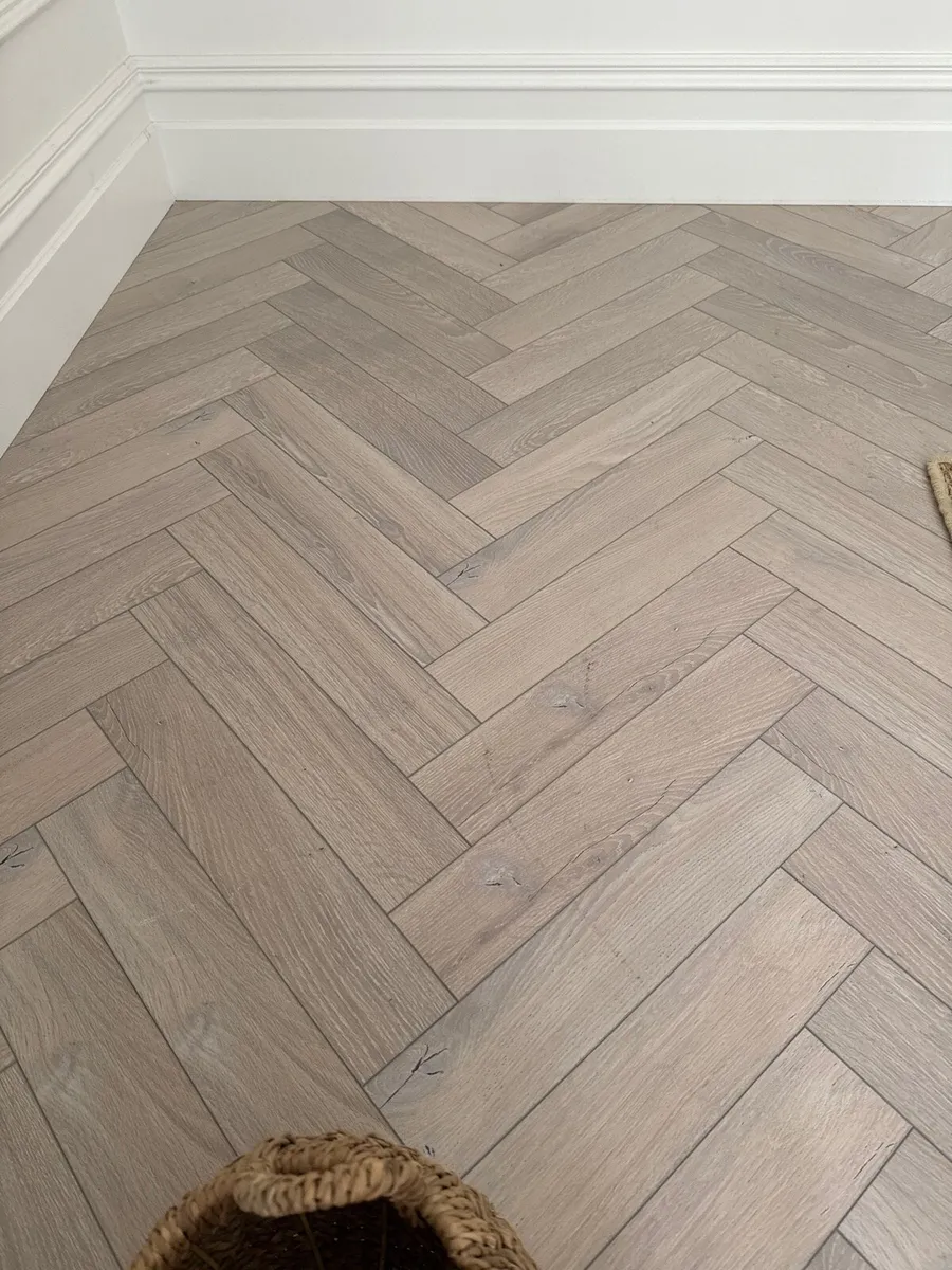 Canadia Larissa Oak Herringbone laminate flooring - Image 1