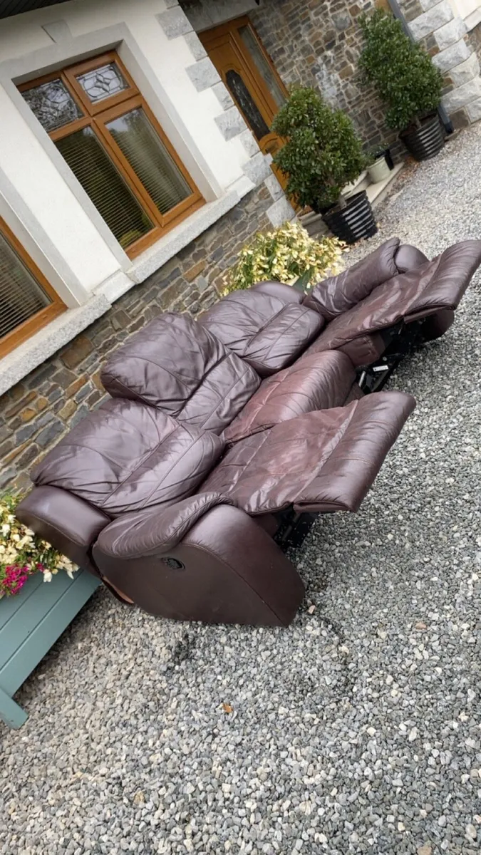Leather sofa couch - Image 4