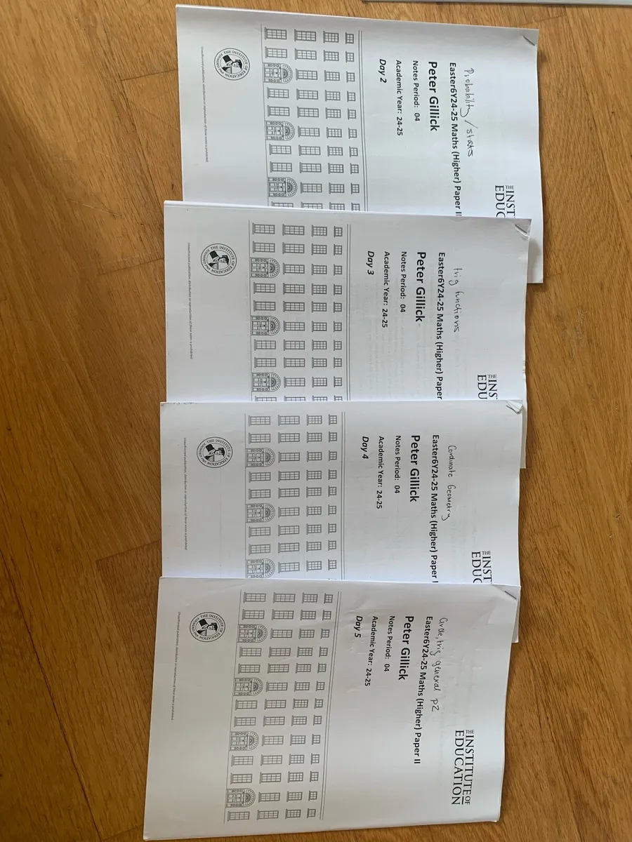 LC Higher Level Maths Paper 2 Institute notes - Image 1