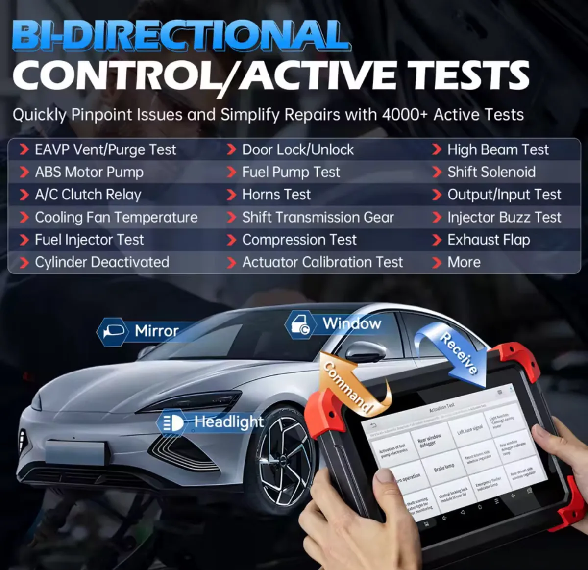 XTOOL D7 All System Car Diagnostic Tools - Image 3