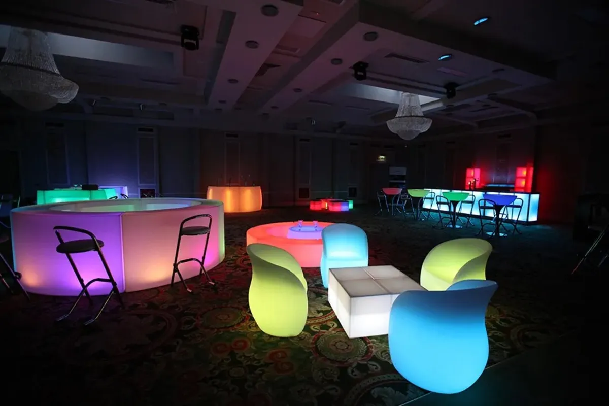 Selection of LED furniture and bars for sale - Image 1
