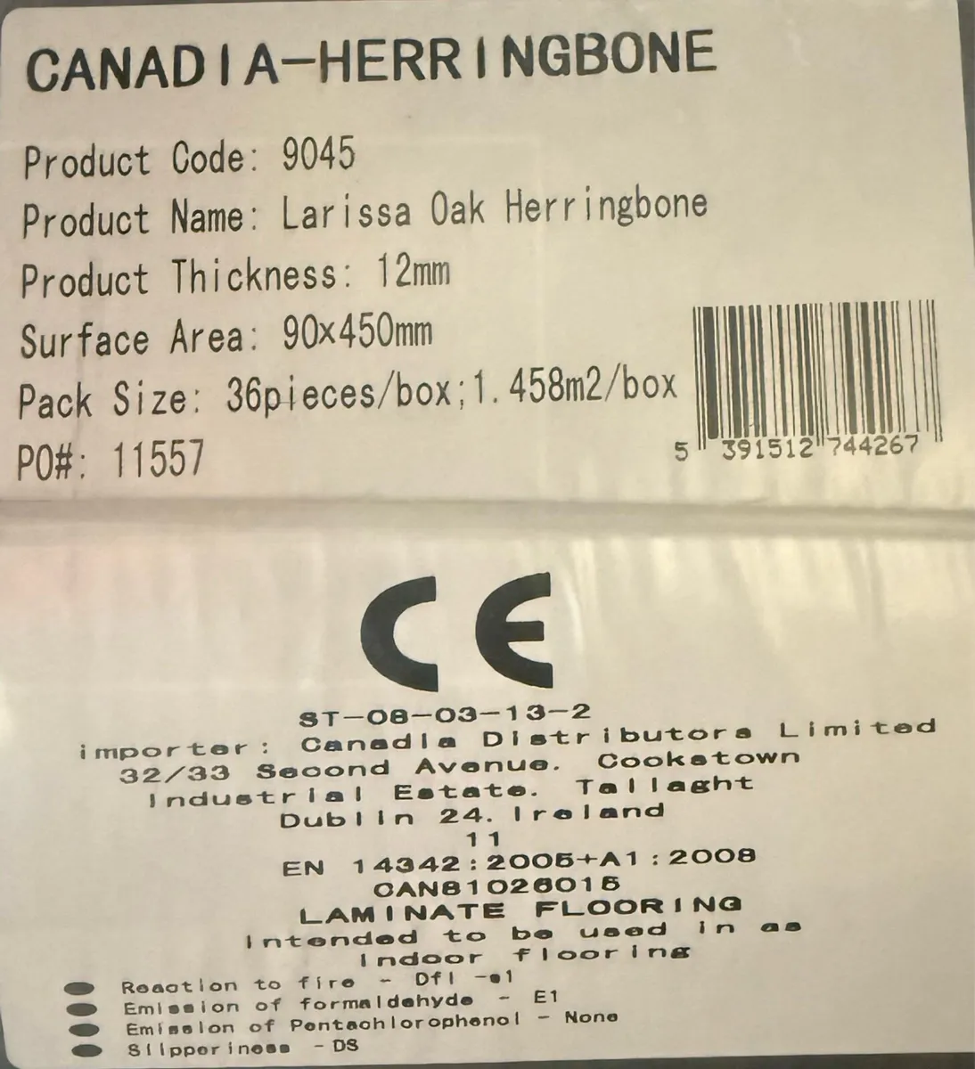 Canadia Larissa Oak Herringbone laminate flooring - Image 3