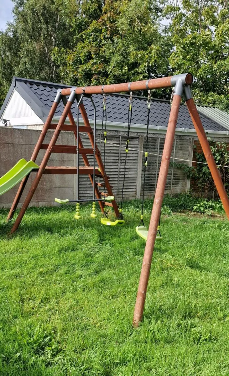 Swing Set with Wave Slide

(Wood) - Image 3