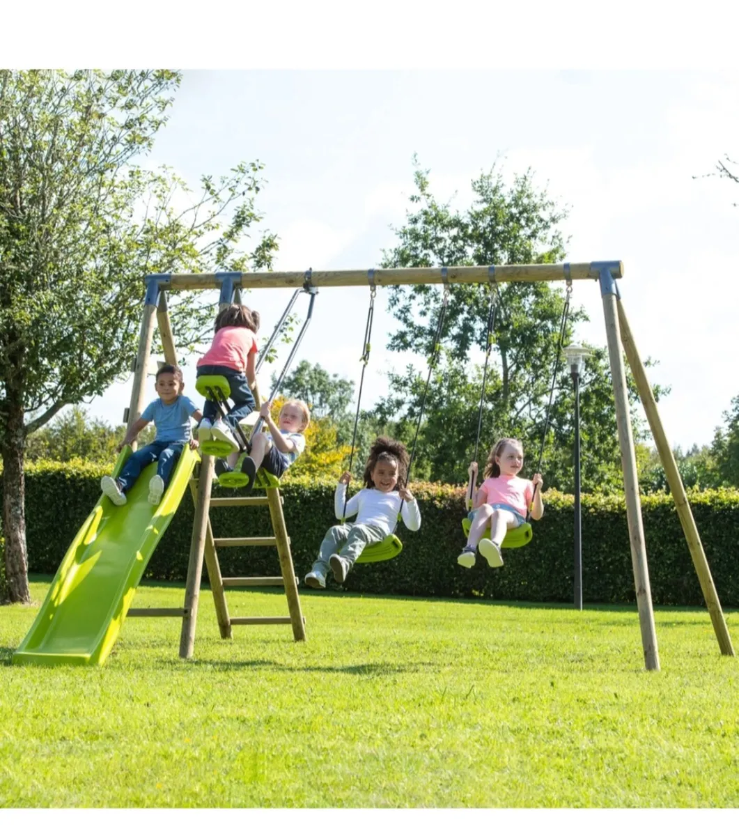 Swing Set with Wave Slide

(Wood) - Image 4