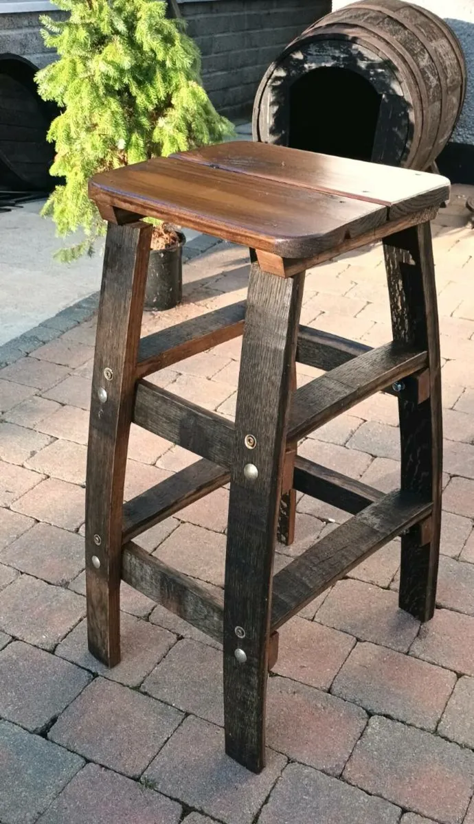 Oak barrel garden furniture for garden patio bar m - Image 2