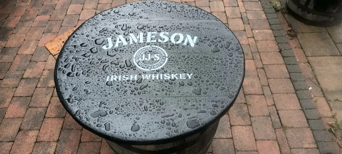 Oak barrel garden furniture for garden patio bar m - Image 4