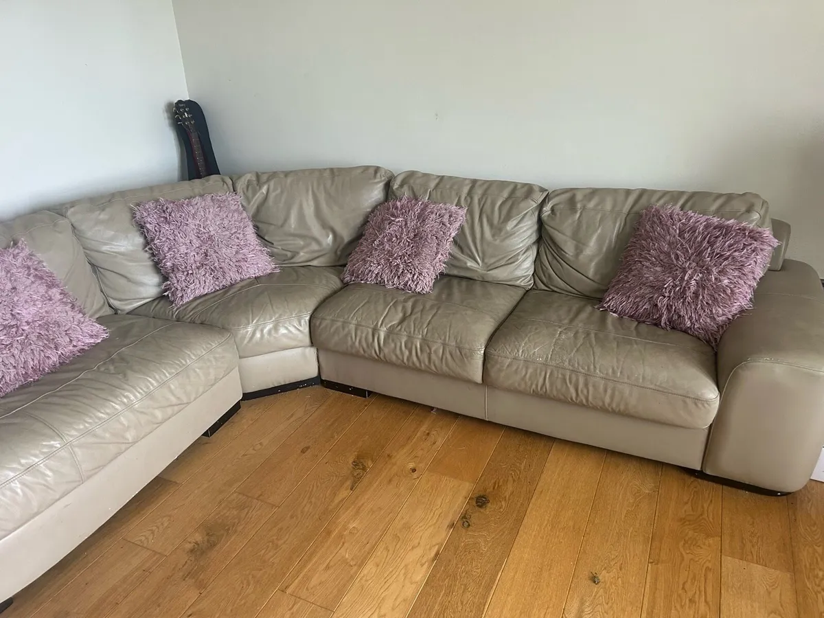 Leather corner sofa - Image 2