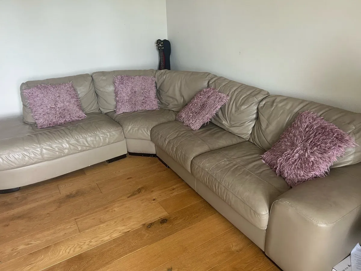 Leather corner sofa - Image 3