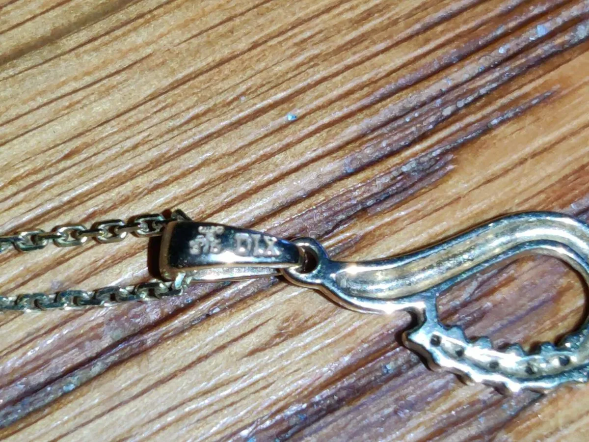 DIAMOND LOOP, 9CT Yellow Gold New 18"Necklace ! - Image 4
