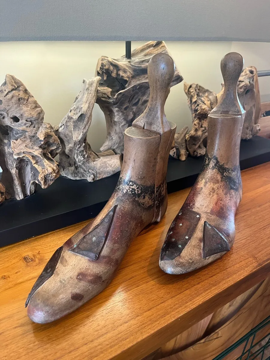 Antique Pair of Men’s Wooden Boot Trees - Image 2