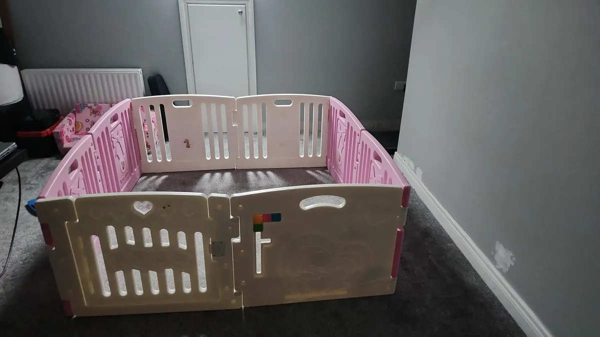 Venture All Stars DUO Baby Playpen-Pink - Image 3