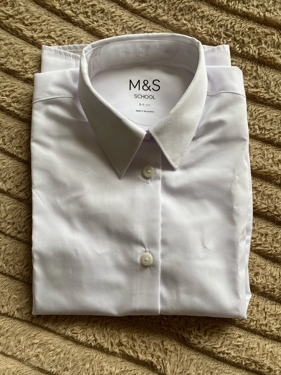 M&S Back to School While Regular Fit Shirt New - Image 3