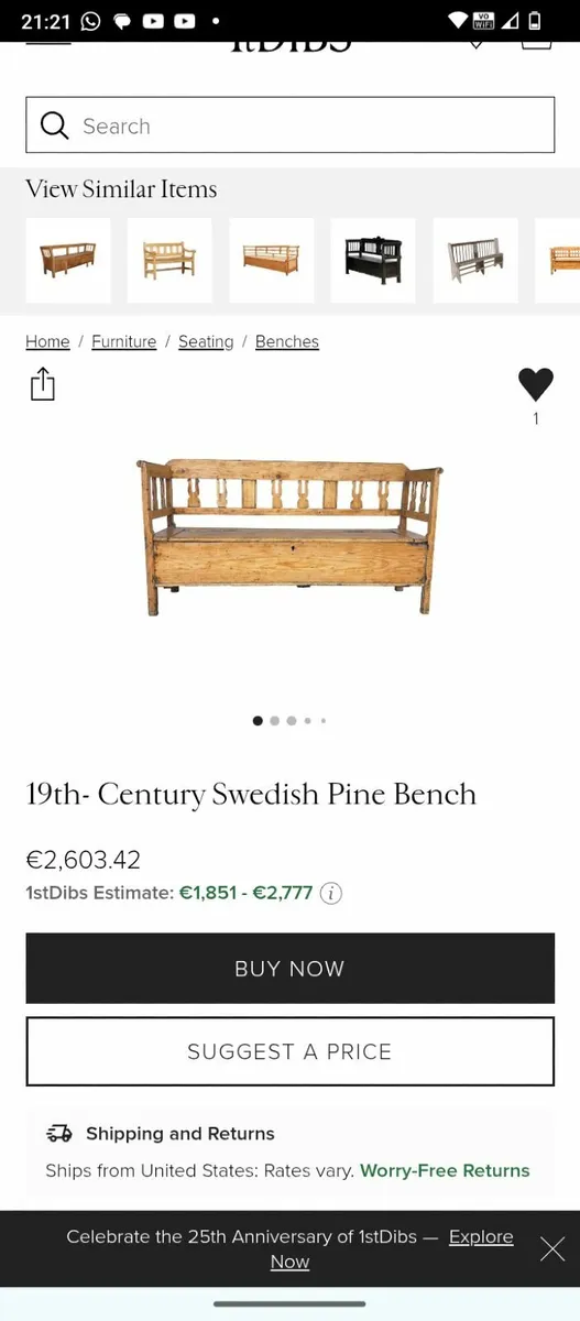 Antique bench - Image 2