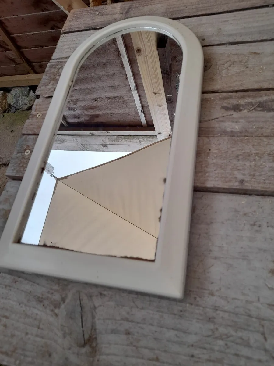 Bathroom  Mirror - white - wall mirror - Image 1