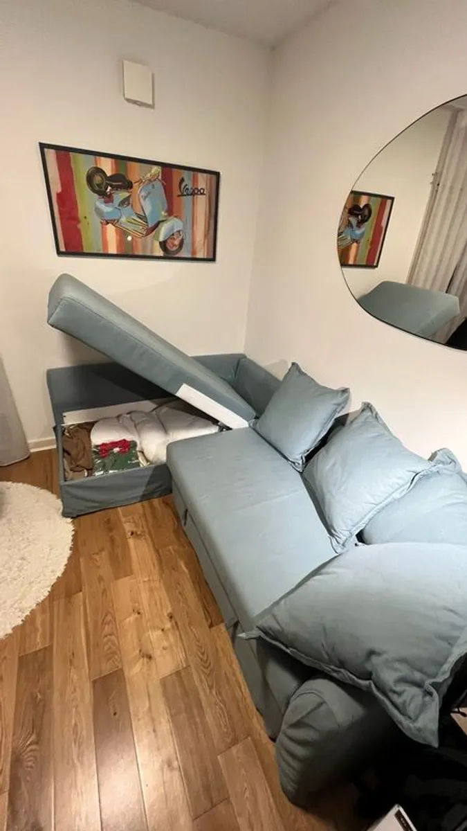 3 seat corner sofa bed with storage - Image 2