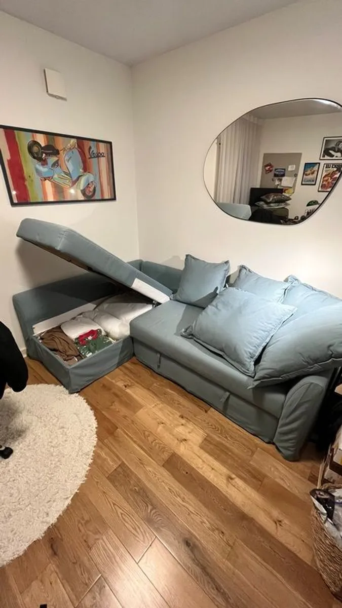 3 seat corner sofa bed with storage - Image 3