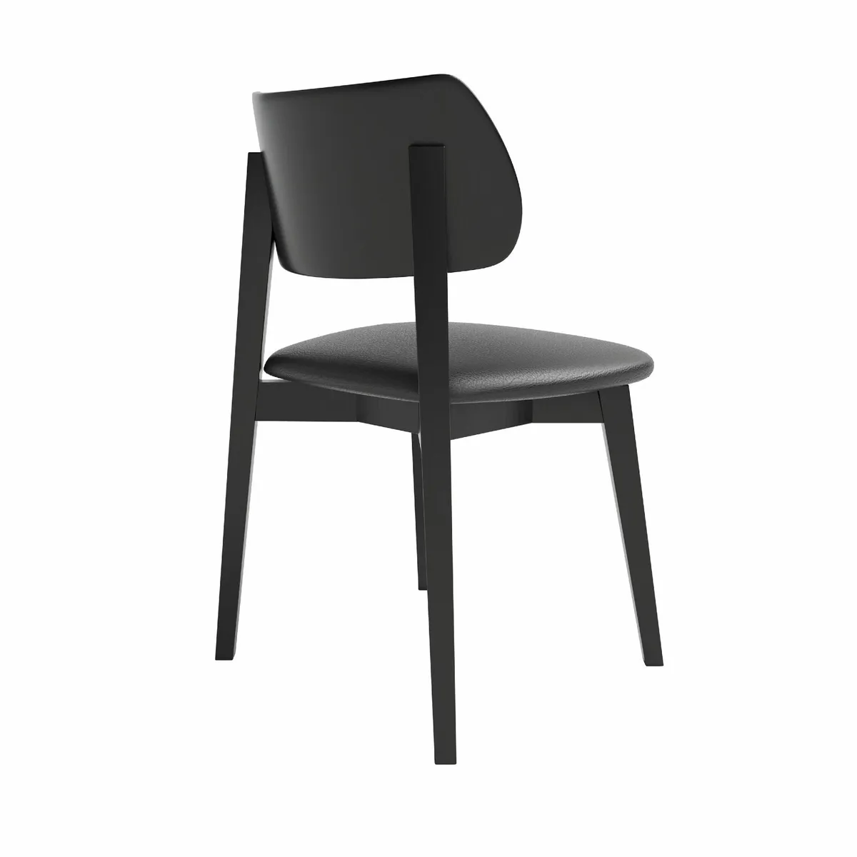 The Arlo Mid-Century Modern Dining Chair in Black - Image 2