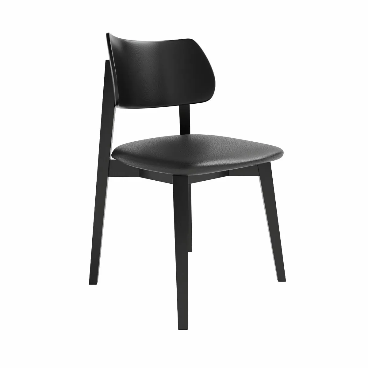 The Arlo Mid-Century Modern Dining Chair in Black - Image 1