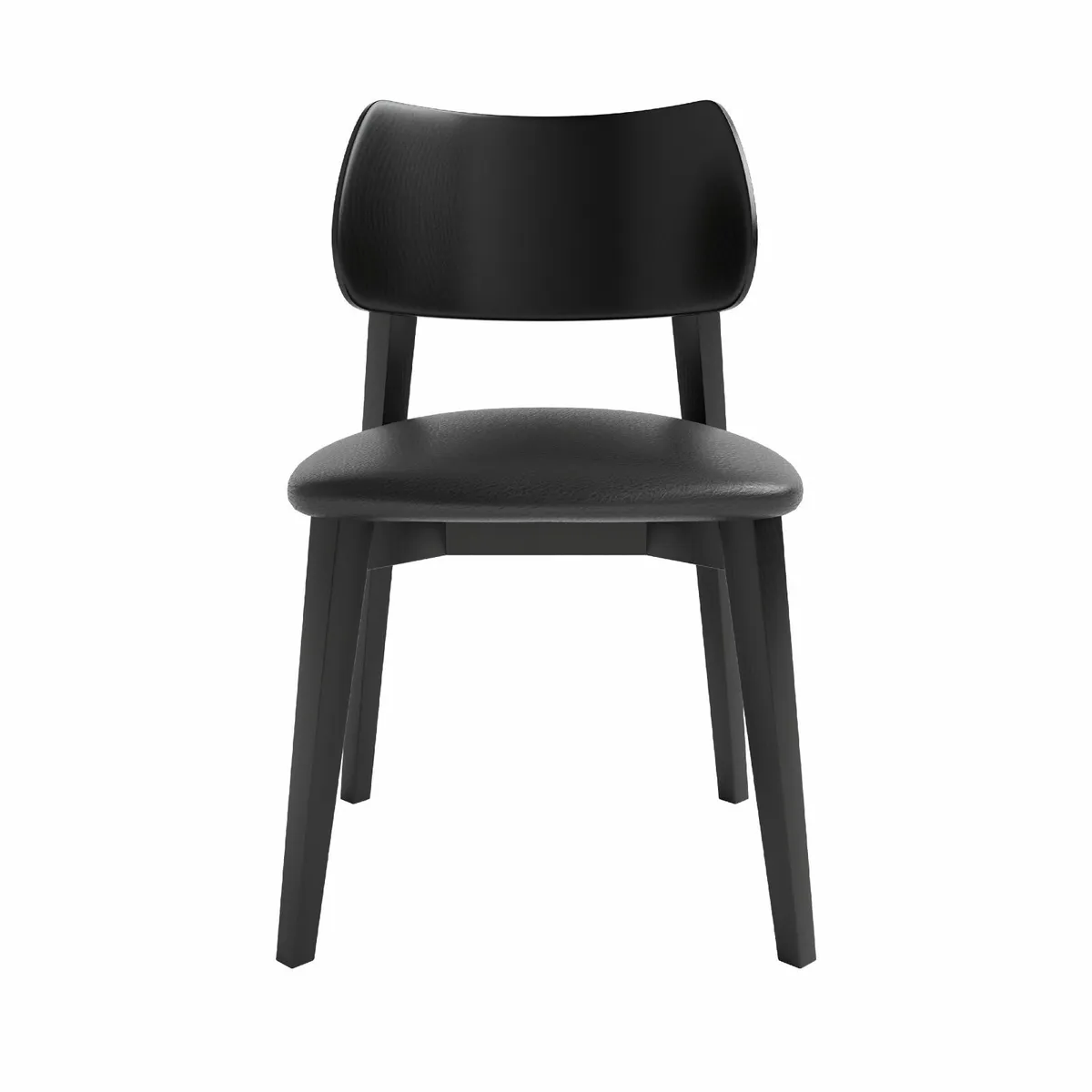 The Arlo Mid-Century Modern Dining Chair in Black - Image 3