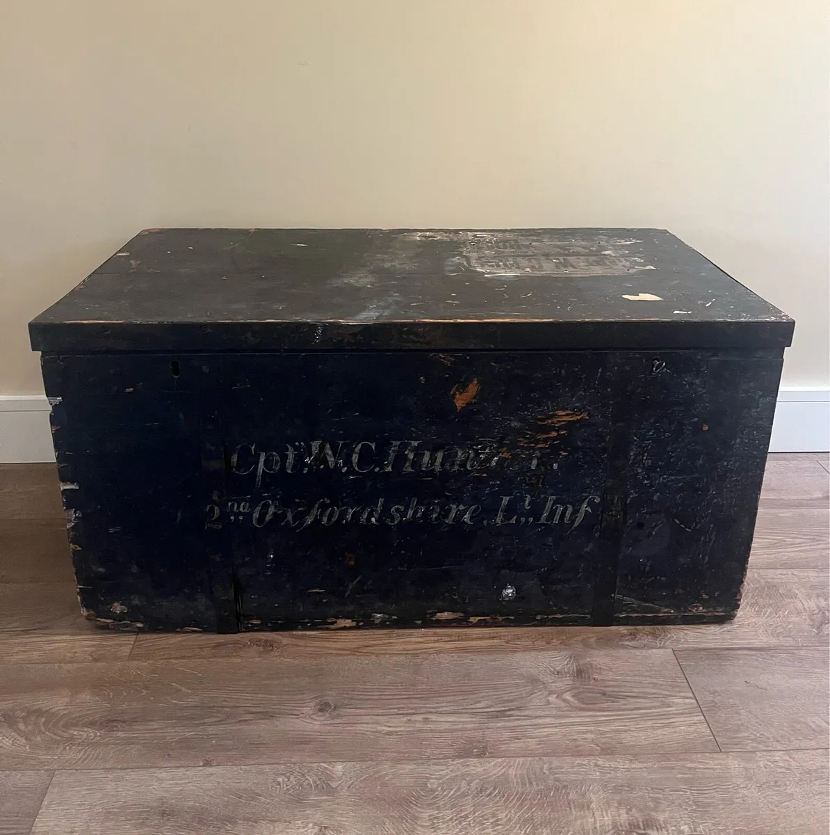 Antique British Army Officers Trunk - Image 1