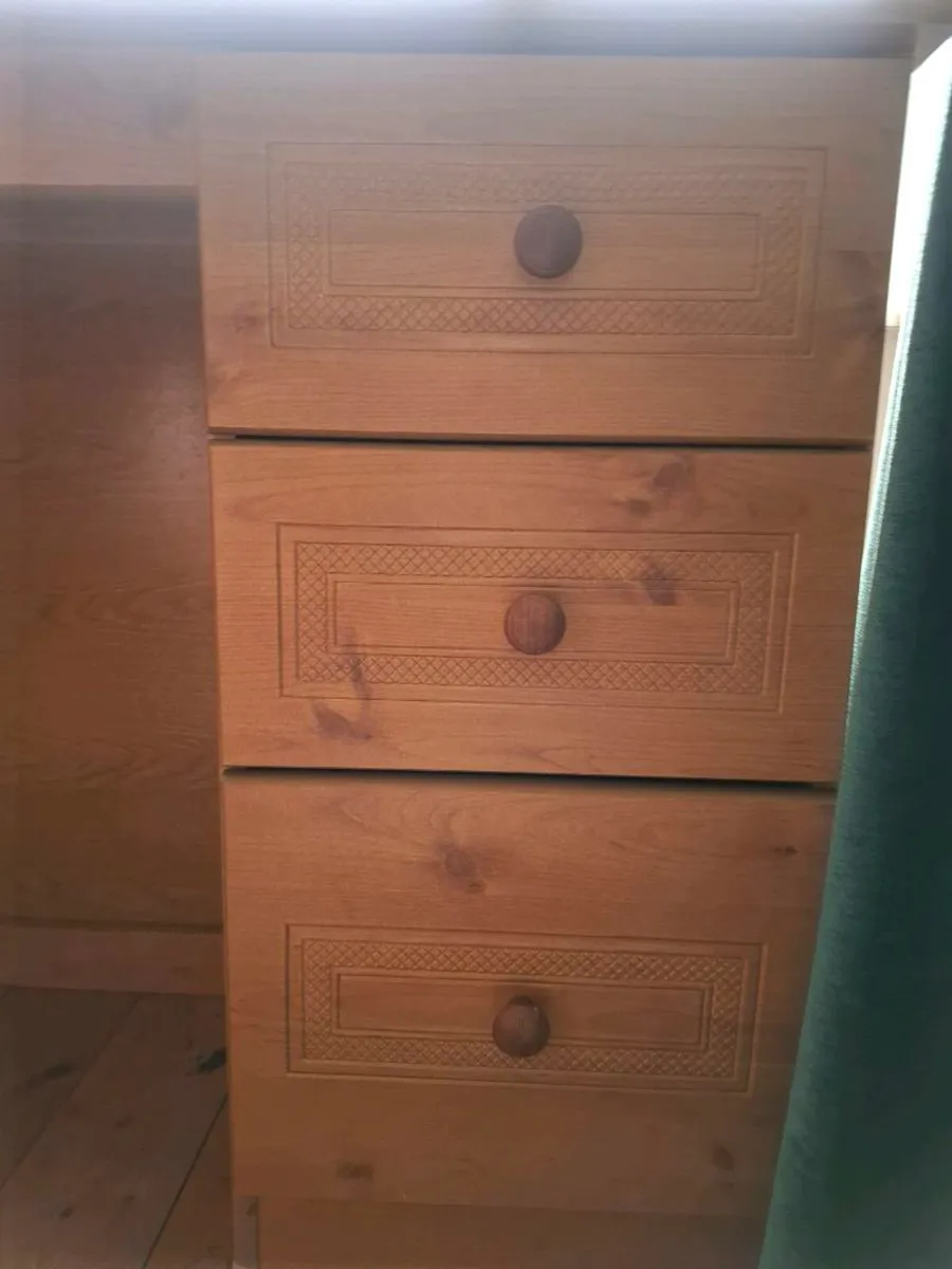 Sturdy 3 drawer study desk - Image 3