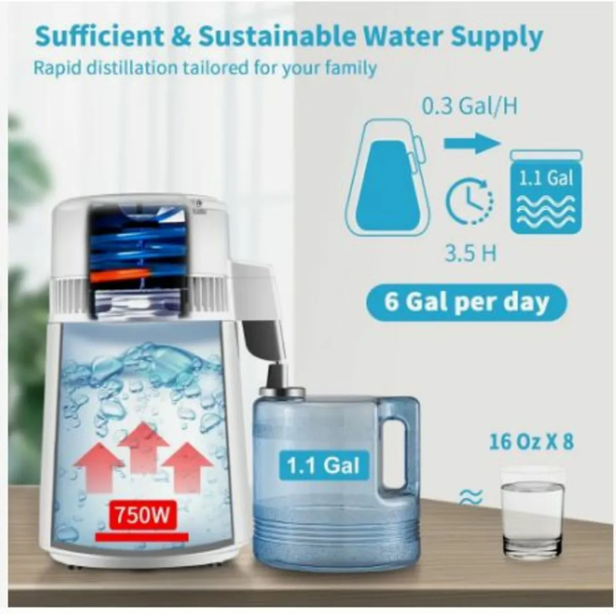 4L Water Distiller 1L/H Distilled - Image 2