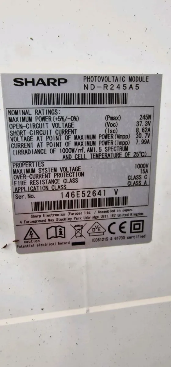 Sharp solar pv panels - Image 2