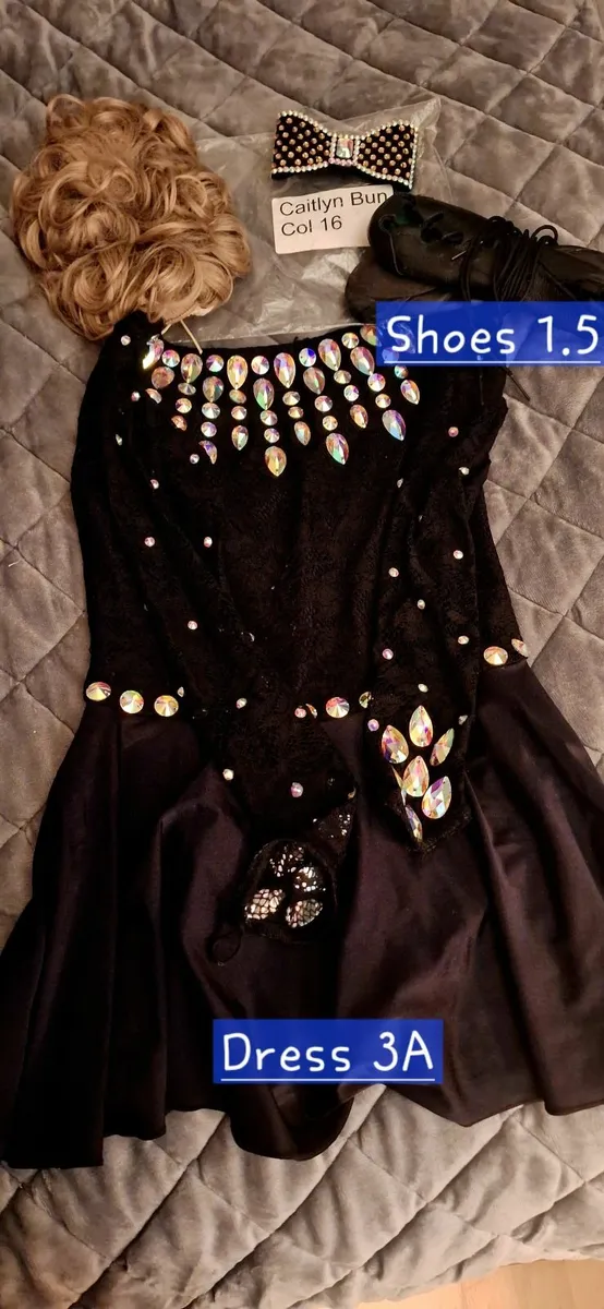 Dance Dress,  Dance Shoes, Wig - Image 1