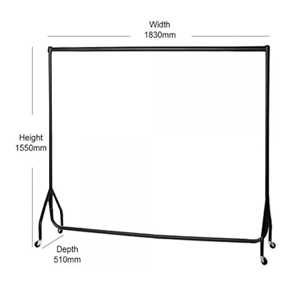 Clothes rail on wheels - Image 2