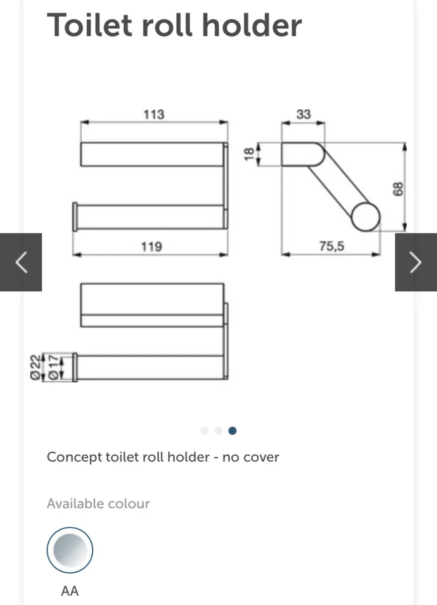 Toilet Roll Holder Chrome x 5 - Image 4