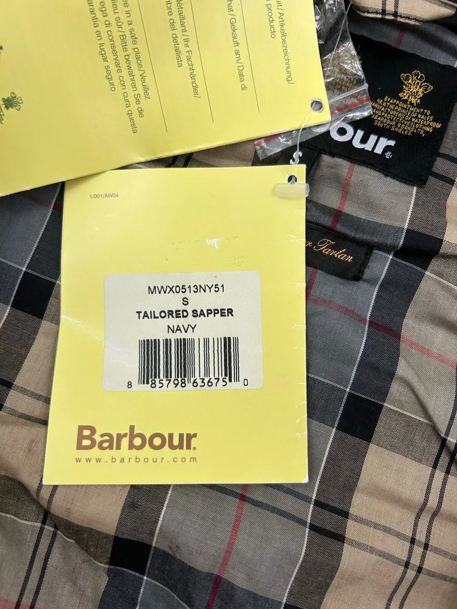 NEW Barbour Tailored Sapper Wax Jacket Mens Small - Image 4