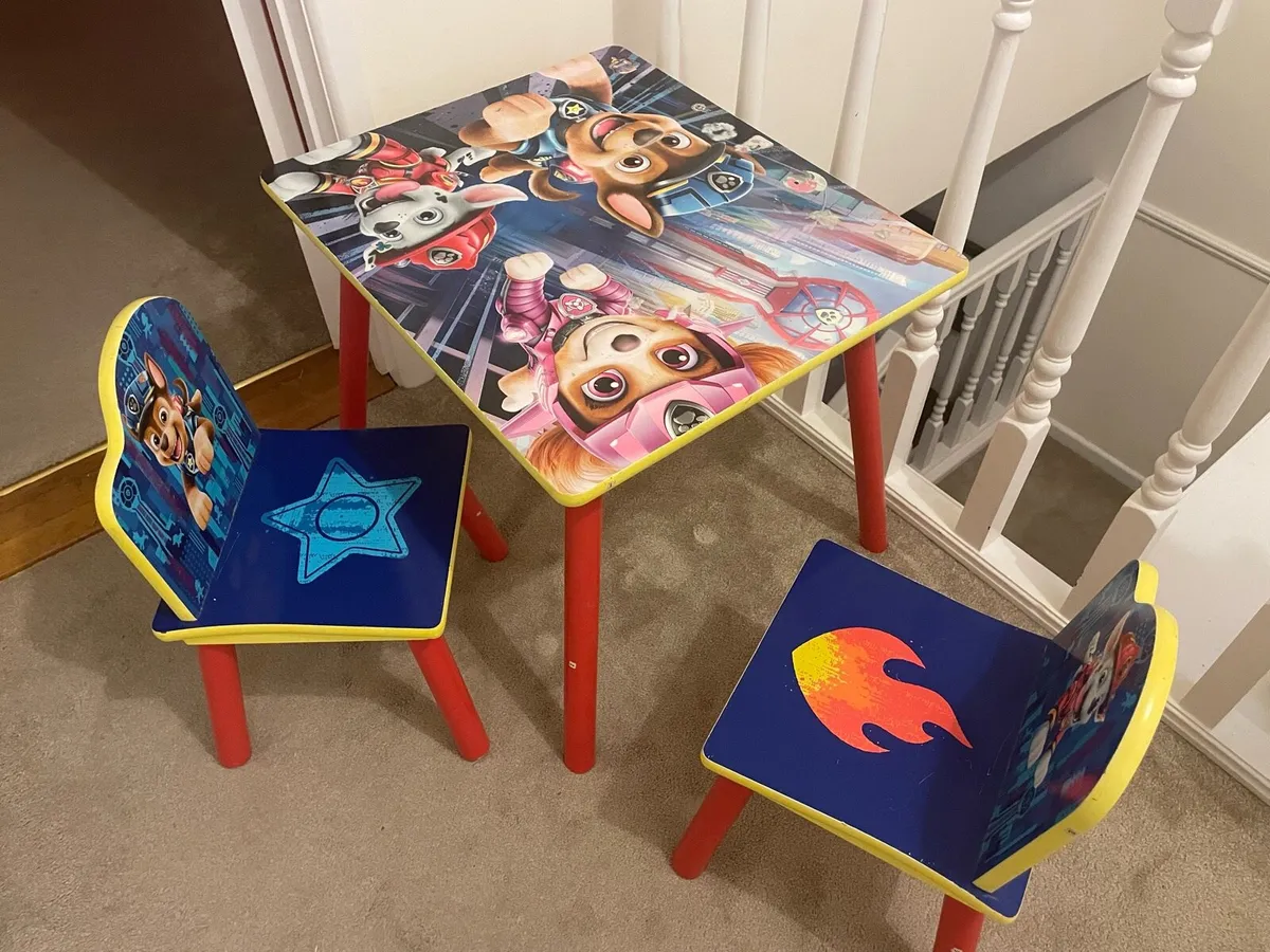 Paw Patrol kids table and chairs