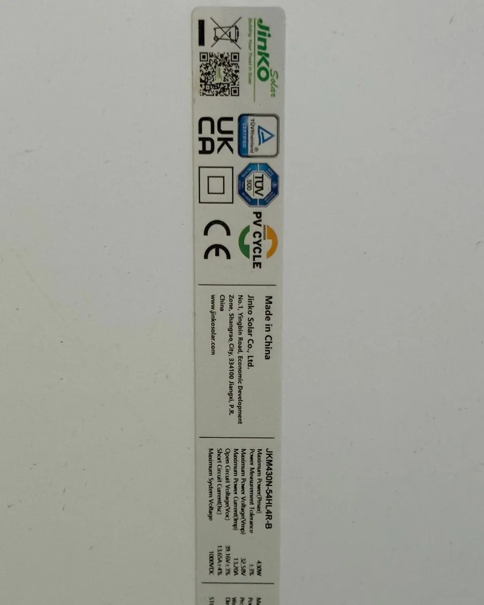 Jinko Solar 430W Solar Panel - Image 2
