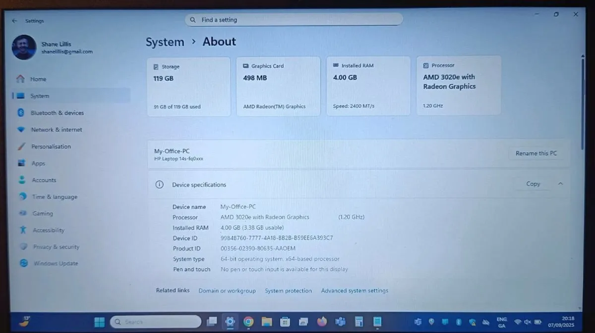 HP 14 inch laptop for sale - Image 2