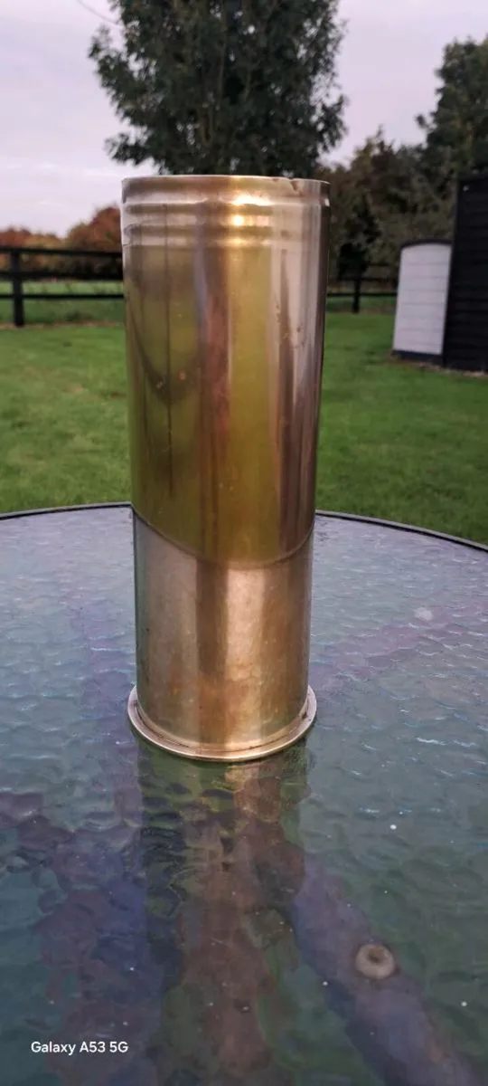 3 Old brass  shells - Image 2