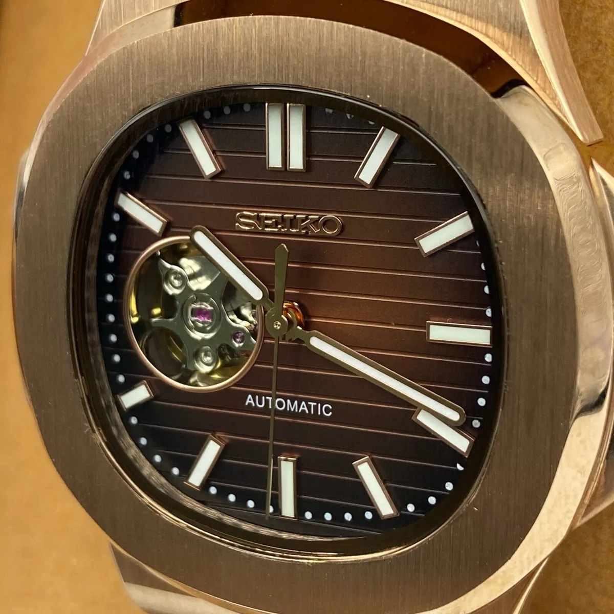 Custom Seiko Mod Nautilus Style Automatic 41mm - Image 2