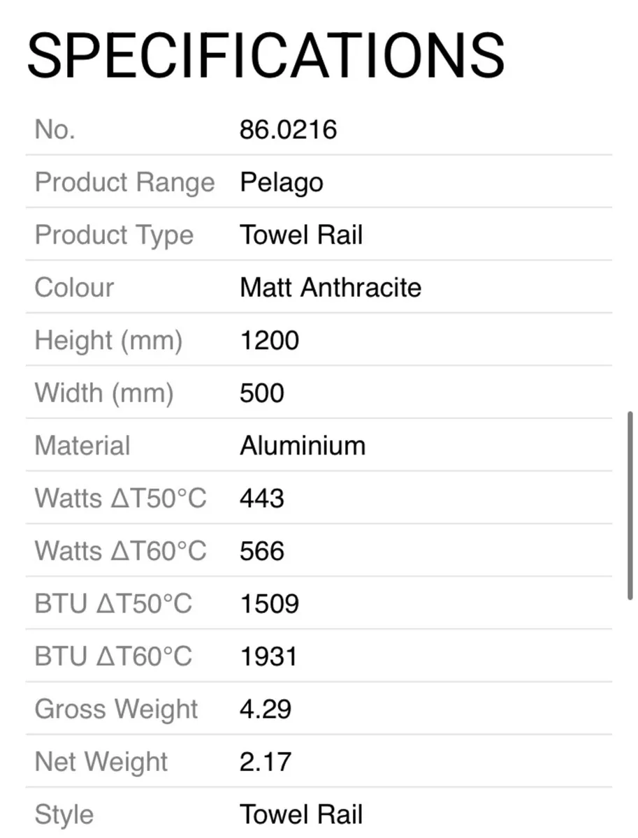 Aluminium Towel Radiator - Image 4