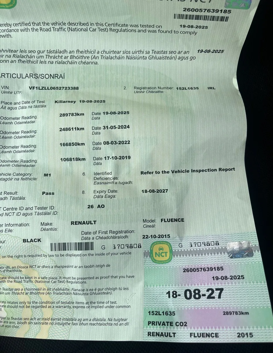 15 Renault Fluence 1.5 DCI NCT 08/2027 - Image 2