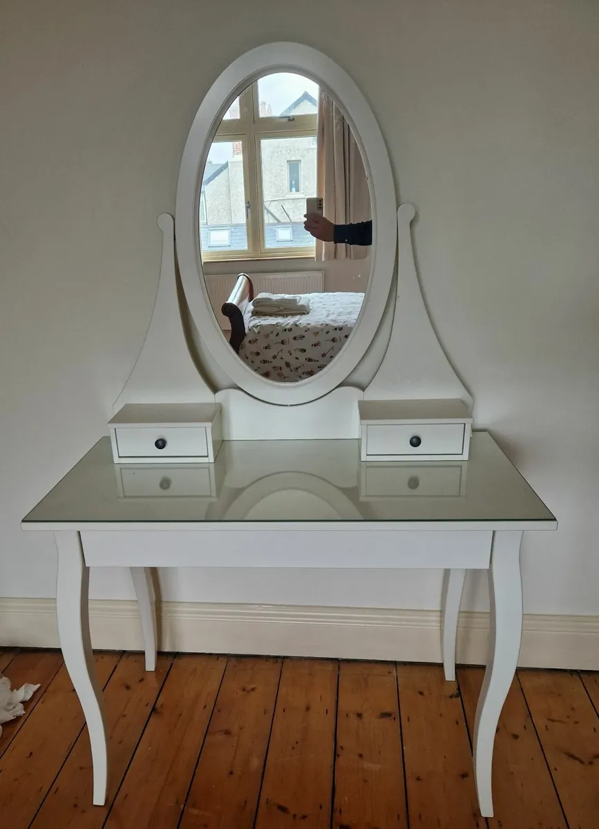 Ikea Hemnes - White Dressing table with Mirror - Image 1