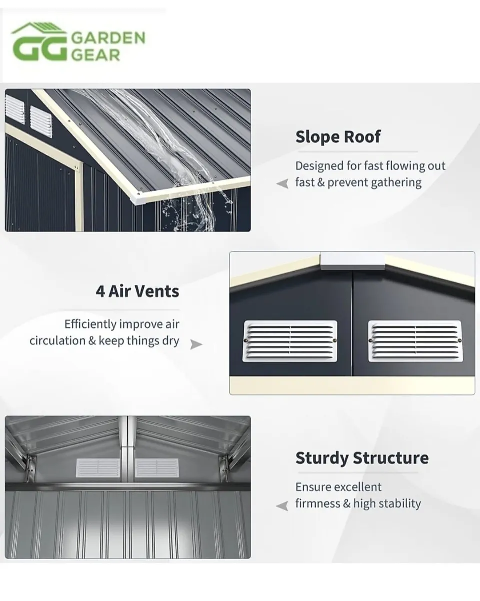 Multifunctional Steel Garden Shed - Image 2